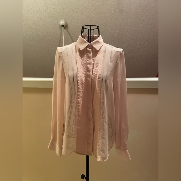 Semi Sheer Pink Blouse - Picture 1 of 3